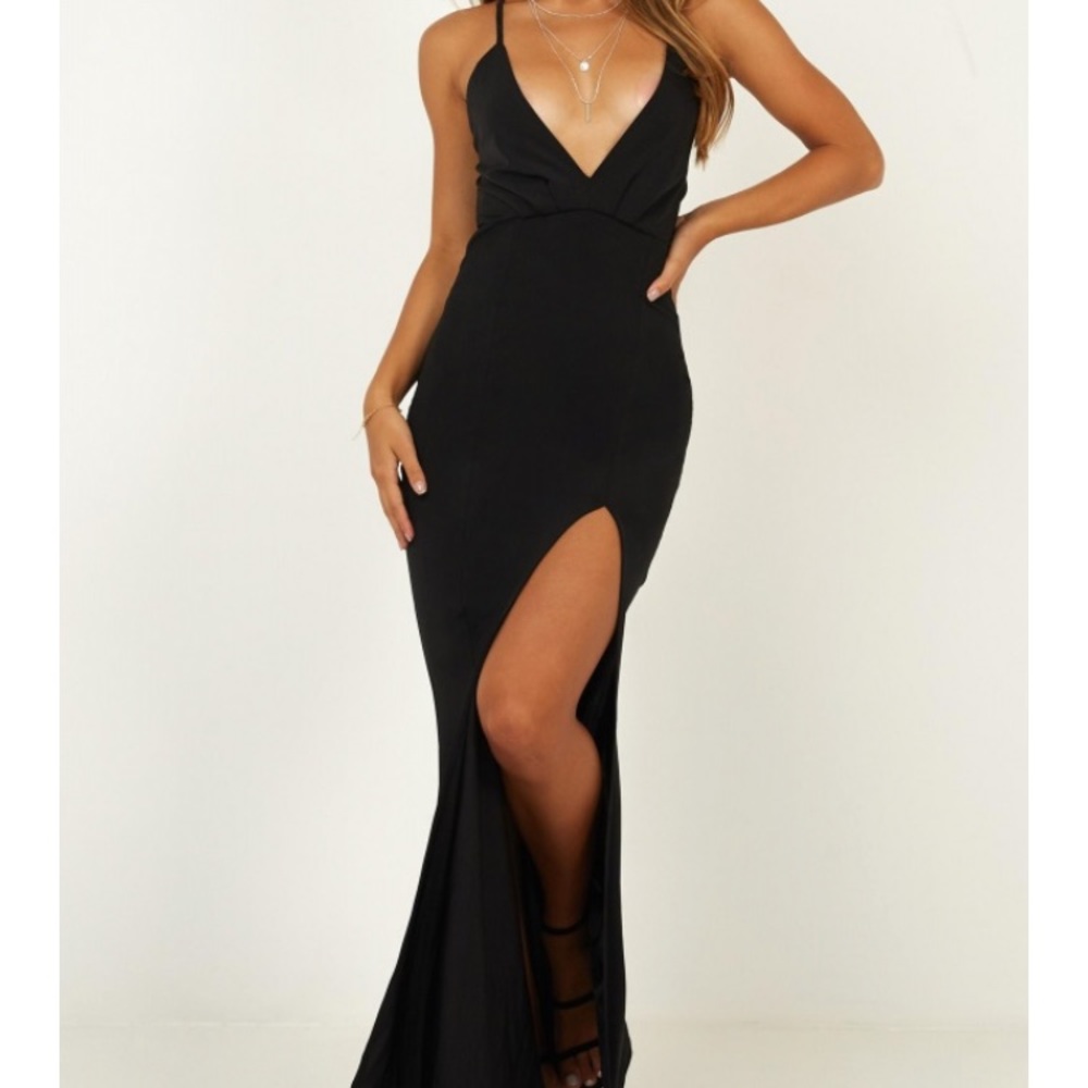 SHOWPO storm soul maxi dress in black